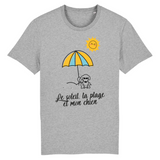 T-shirt bio soleil, plage et chien